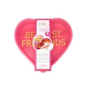 NEW Cook With Color Valentine Best Friends Heart-Shaped Snack Box Pink